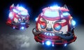 Daruma doll robot Japanese design .3D rendering