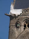 Doll of a soldier with parachute on the church of Sainte-MÃÂ¨re-Ãâ°glise