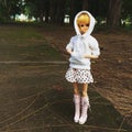 An adorable vintage doll named Flora-chan