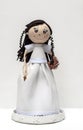 Doll with wedding dress in vertical Royalty Free Stock Photo