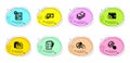 Dollar, Accounting report and Pie chart icons set. Graph chart, Buying accessory and Dollar money signs. Vector