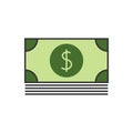 Dollar banknotes icon