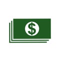 Dollar banknotes icon - vector