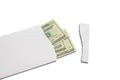 Dollar banknotes money in ripped envelope Royalty Free Stock Photo