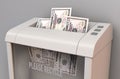 Dollar Banknotes In Shredder Royalty Free Stock Photo
