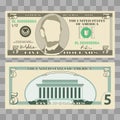 Dollar banknotes, us currency money bills