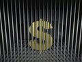 Dollar Behind Bars Royalty Free Stock Photo