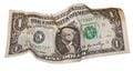 Dollar bill all screwed up Royalty Free Stock Photo