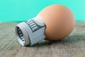 100 dollar bill in an egg shell. The concept of saving Royalty Free Stock Photo