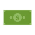 Dollar bill icon money cash white background finance economy Royalty Free Stock Photo