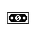 dollar bill icon vector Royalty Free Stock Photo