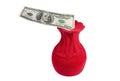 Dollar bill in a money-box Royalty Free Stock Photo