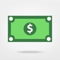 Dollar bill vector graphic, money illustration