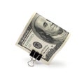 Dollar bills with clip Royalty Free Stock Photo