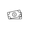 dollar bills line icon. Element of bankig icon for mobile concept and web apps. Thin line dollar bills icon can be used for web Royalty Free Stock Photo
