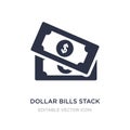 dollar bills stack icon on white background. Simple element illustration from UI concept Royalty Free Stock Photo