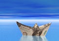 Dollar boat Royalty Free Stock Photo
