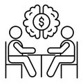 Dollar brain Isolated Vector icon which can easily modify or edit Royalty Free Stock Photo