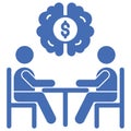 Dollar brain Isolated Vector icon which can easily modify or edit Royalty Free Stock Photo