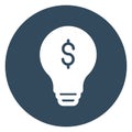 Dollar bulb Isolated Vector icon which can easily modify or edit Royalty Free Stock Photo