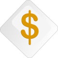 Dollar Button Royalty Free Stock Photo