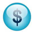 Dollar Button Royalty Free Stock Photo