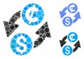 Dollar Cent Exchange Composition Icon of Circle Dots