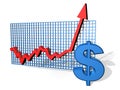 Dollar chart Royalty Free Stock Photo