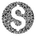 Dollar Coin Collage of Triangles