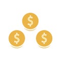 Dollar coin icon