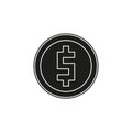 dollar coin icon. vector money - investment symbol