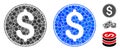 Dollar Coin Mosaic Icon of Spheric Items