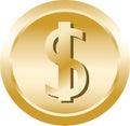 Dollar coin Royalty Free Stock Photo