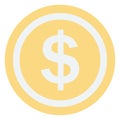 Dollar Color Vector icon which can easily modify or edit Royalty Free Stock Photo