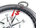 Dollar compass Royalty Free Stock Photo