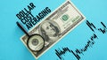 Dollar cost averaging DCA is shown using the text and photo of dollars Royalty Free Stock Photo