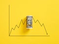 Dollar currency fluctuation and saturation point Royalty Free Stock Photo