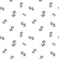 Dollar Currency Money Sign Seamless Clear Pattern