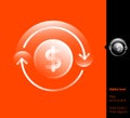 Dollar currency symbol and currency exchange concept alpha icon - illustrations for branding, web design, presentation, banners.
