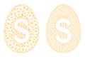 Dollar Deposit Egg Icons - Vector Triangle Mesh Royalty Free Stock Photo
