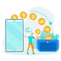 Dollar E-Wallet Financial Operations with Currency