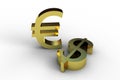 Dollar and euro Royalty Free Stock Photo