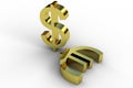 Dollar and euro Royalty Free Stock Photo