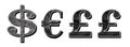 Dollar euro and pound currency