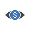 Dollar eye Royalty Free Stock Photo