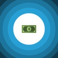 Dollar Flat Icon. Greenback Vector Element Can Be Used For Greenback, Money, Dollar Design Concept.