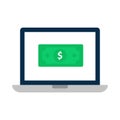 Dollar flat vector icon