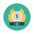 Dollar flat vector icon