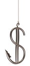 Dollar hook Royalty Free Stock Photo