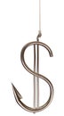 Dollar hook Royalty Free Stock Photo